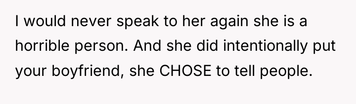 I would never speak to her again she is a...