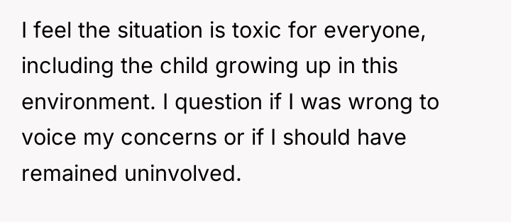 I feel the situation is toxic for everyone, including the...