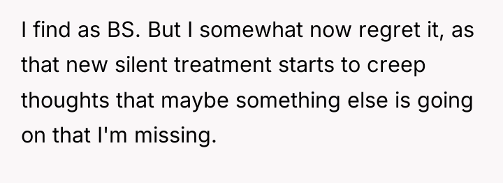 I find as BS. But I somewhat now regret it,...