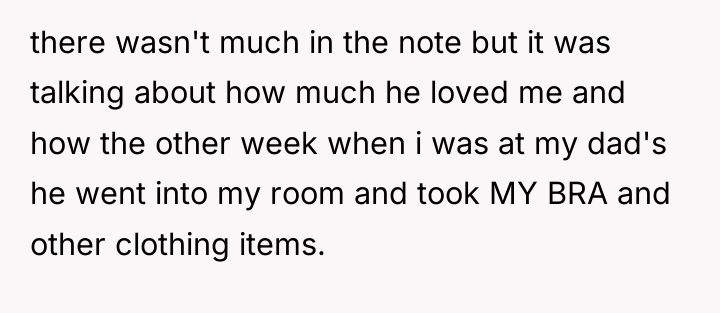 there wasn't much in the note but it was talking...