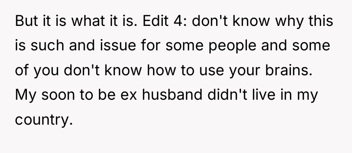 But it is what it is. Edit 4: don't know...