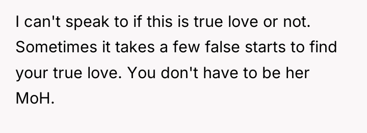 I can't speak to if this is true love or...