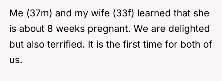 Me (37m) and my wife (33f) learned that she is...