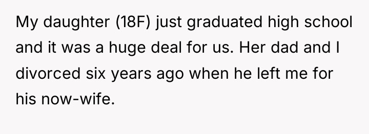 My daughter (18F) just graduated high school and it was...