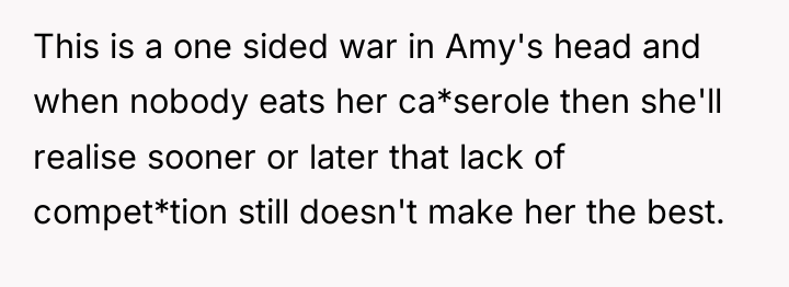 This is a one sided war in Amy's head and...