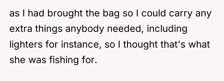 as I had brought the bag so I could carry...