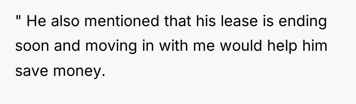 " He also mentioned that his lease is ending soon...