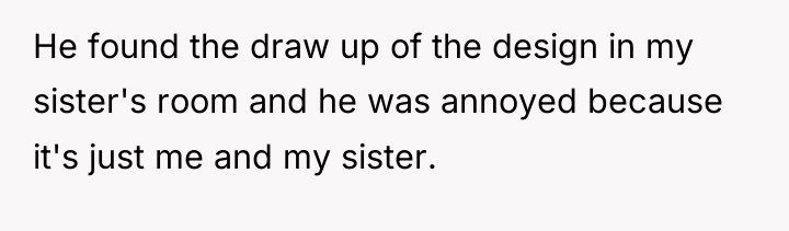 He found the draw up of the design in my...