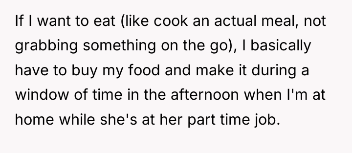 If I want to eat (like cook an actual meal,...