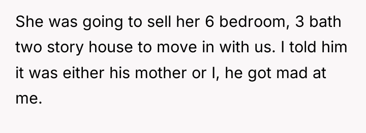 She was going to sell her 6 bedroom, 3 bath...