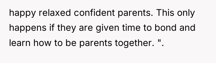 happy relaxed confident parents. This only happens if they are...