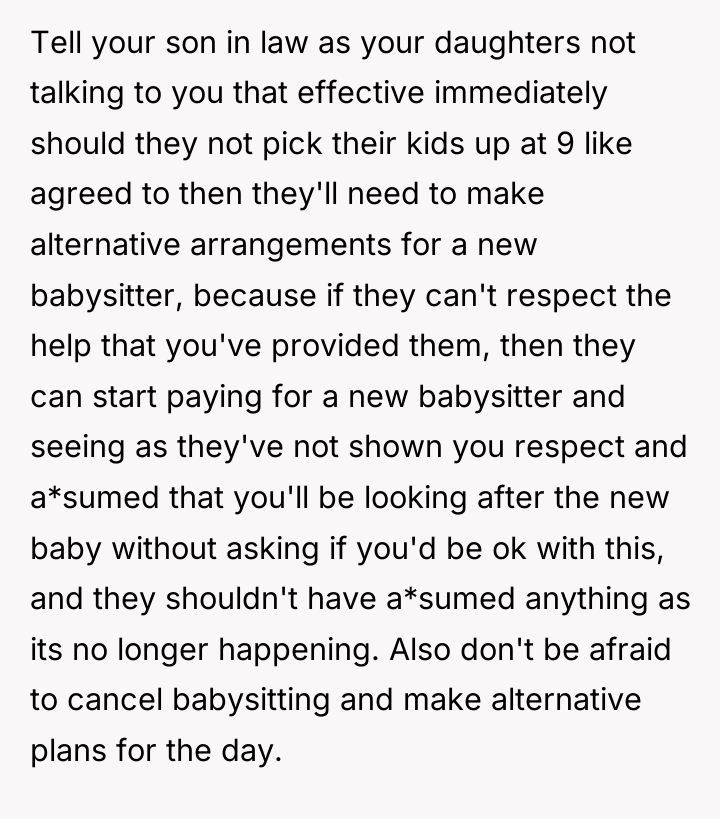 Tell your son in law as your daughters not talking...