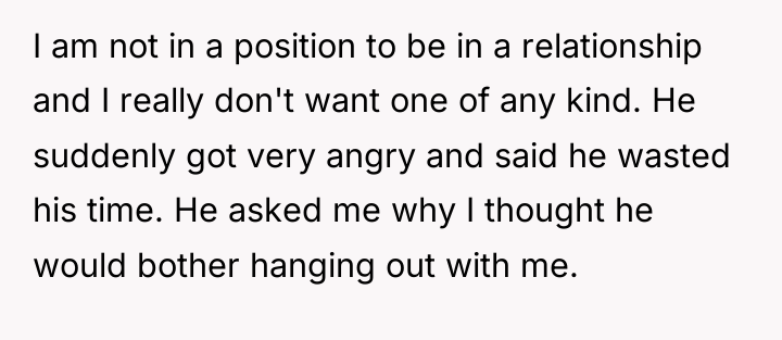 I am not in a position to be in a...