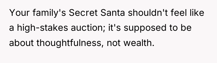 Your family's Secret Santa shouldn't feel like a high-stakes auction;...