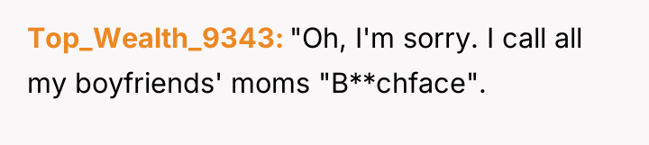 Top_Wealth_9343 "Oh, I'm sorry. I call all my boyfriends' moms...