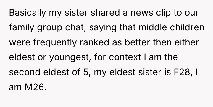 Basically my sister shared a news clip to our family...