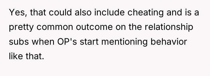Yes, that could also include cheating and is a pretty...