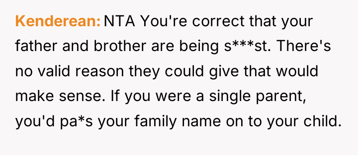 Kenderean NTA You're correct that your father and brother are...