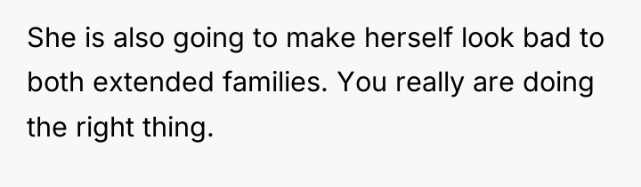 She is also going to make herself look bad to...