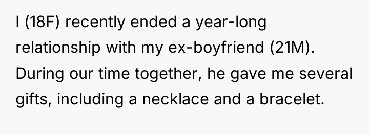 I (18F) recently ended a year-long relationship with my ex-boyfriend...