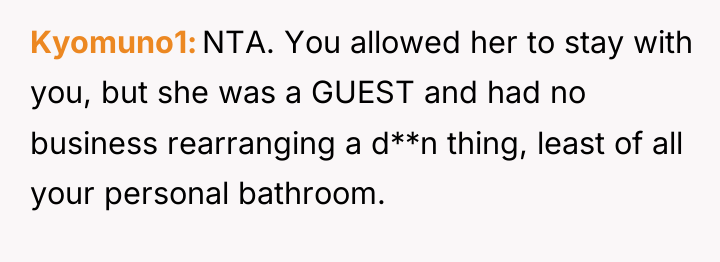 Kyomuno1 NTA. You allowed her to stay with you, but...