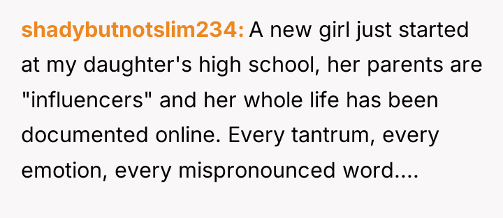 shadybutnotslim234 A new girl just started at my daughter's high...