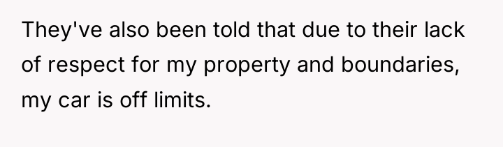 They've also been told that due to their lack of...