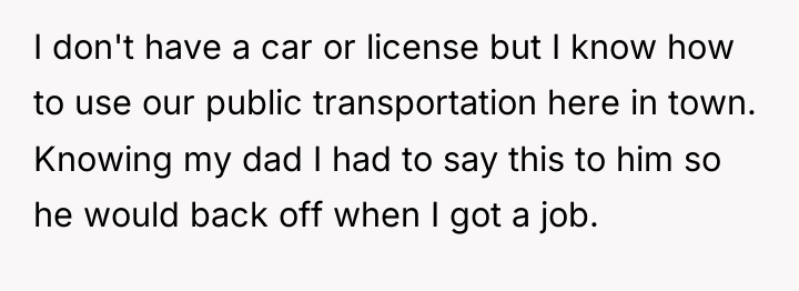 I don't have a car or license but I know...