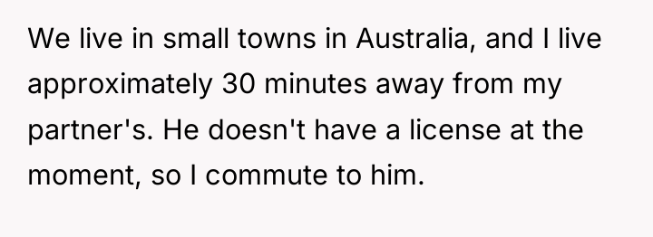 We live in small towns in Australia, and I live...