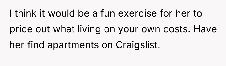 I think it would be a fun exercise for her...