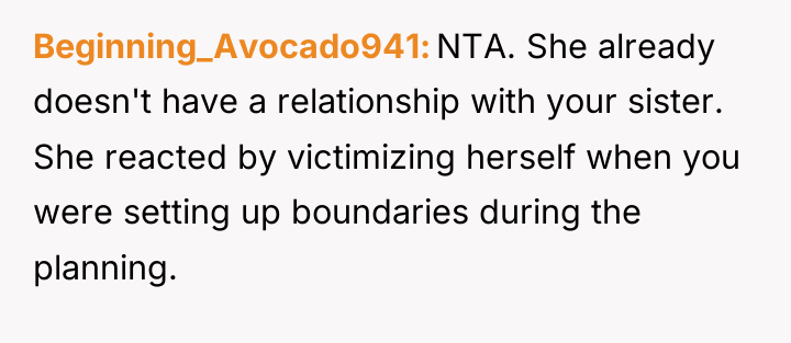 Beginning_Avocado941 NTA. She already doesn't have a relationship with your...