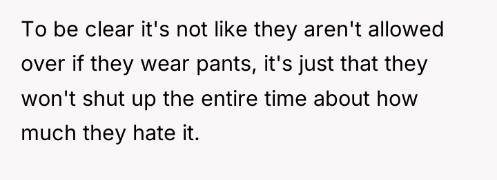 To be clear it's not like they aren't allowed over...