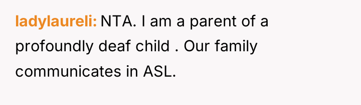 ladylaureli NTA. I am a parent of a profoundly deaf...