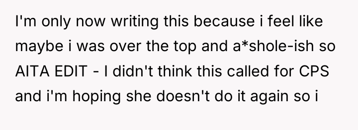 I'm only now writing this because i feel like maybe...