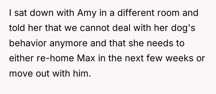 I sat down with Amy in a different room and...