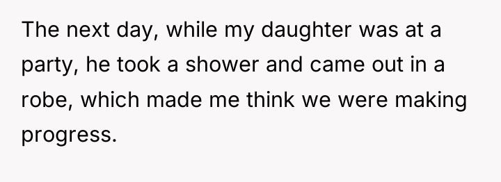 The next day, while my daughter was at a party,...