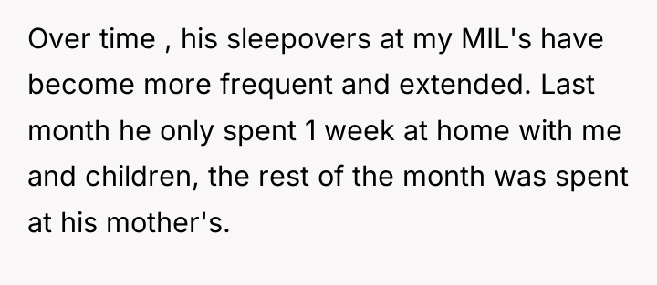 Over time , his sleepovers at my MIL's have become...