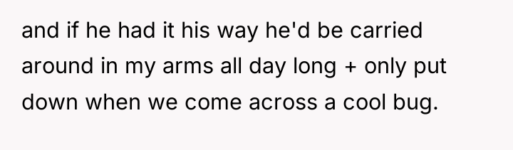 and if he had it his way he'd be carried...
