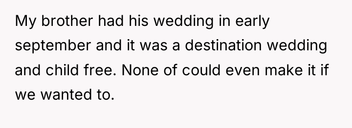 My brother had his wedding in early september and it...