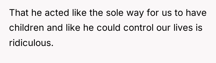 That he acted like the sole way for us to...