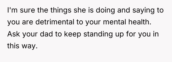 I'm sure the things she is doing and saying to...