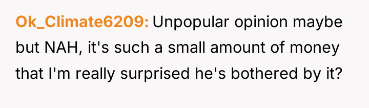 Ok_Climate6209 Unpopular opinion maybe but NAH, it's such a small...