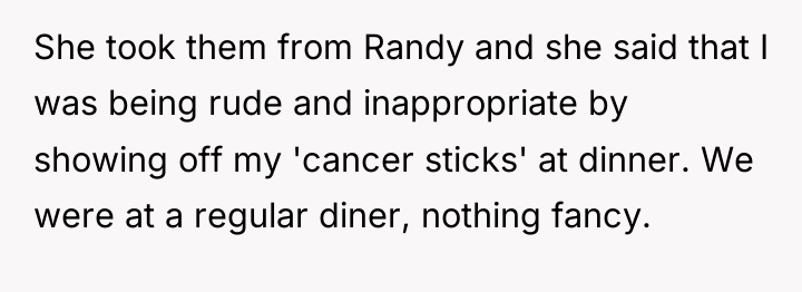 She took them from Randy and she said that I...