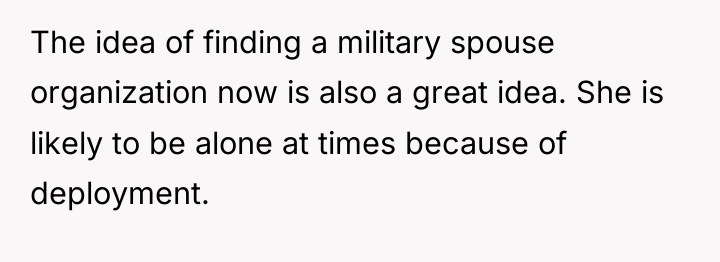 The idea of finding a military spouse organization now is...