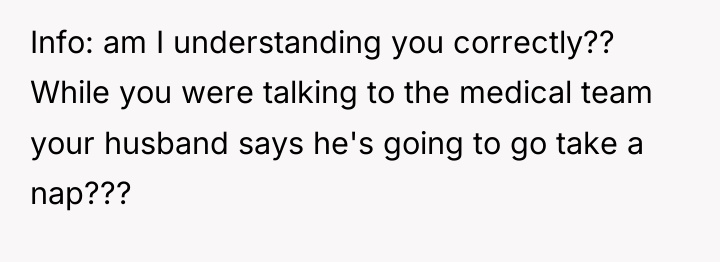 Info: am I understanding you correctly?? While you were talking...