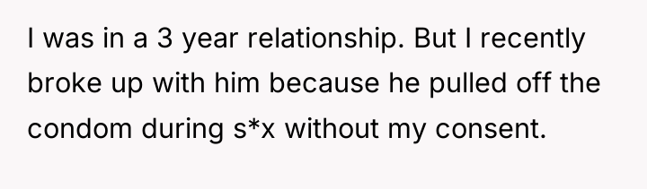I was in a 3 year relationship. But I recently...
