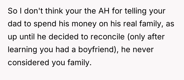 So I don't think your the AH for telling your...