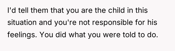 I'd tell them that you are the child in this...