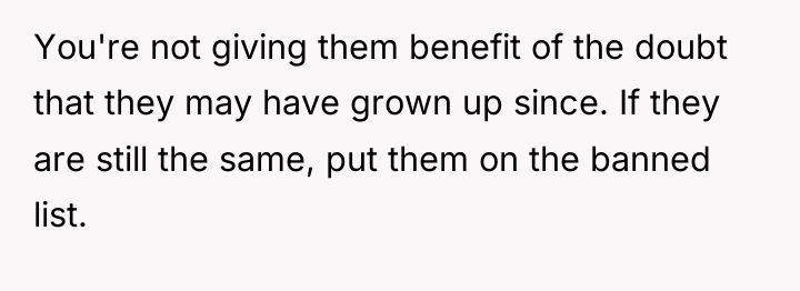 You're not giving them benefit of the doubt that they...