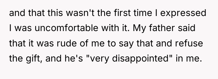 and that this wasn't the first time I expressed I...